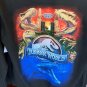 Universal Studios Jurassic World Entrance Gate Raptor T-Rex Sweater Hoodie Small
