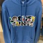 Six Flags Magic Mountain Looney Tunes Blue Adult Size Hoodie Sweater Size XL