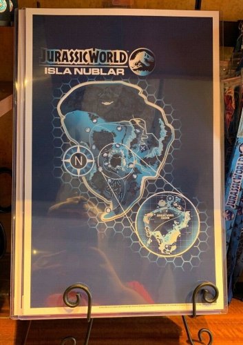Universal Studios Exclusive Jurassic World Isla Nublar Poster New in Sleeve