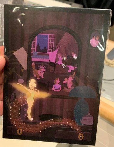 Disney WonderGround Happy Thoughts and Pixie Dust Postcard by Ashley Taylor New
