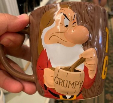 Disney Parks Grumpy Tired & Grumpy Ceramic Coffee Mug New