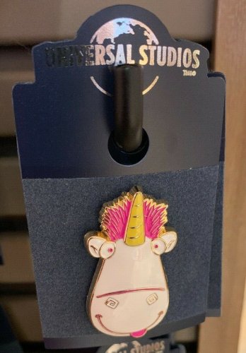 Universal Studios Despicable Me Minion Unicorn Plush Unicorn Head Pin New