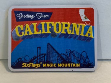 Six Flags Magic Mountain Exclusive Greetings From California Magnet New