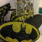 Six Flags Magic Mountain DC Comics Batman Keychain With Stones New