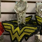 Six Flags Magic Mountain DC Comics Wonder Woman Keychain With Stones New