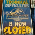 Universal Studios Jurassic World Is Now Closed Metal Sign New