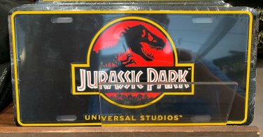 Universal Studios Exclusive Jurassic Park Metal License Plate Frame