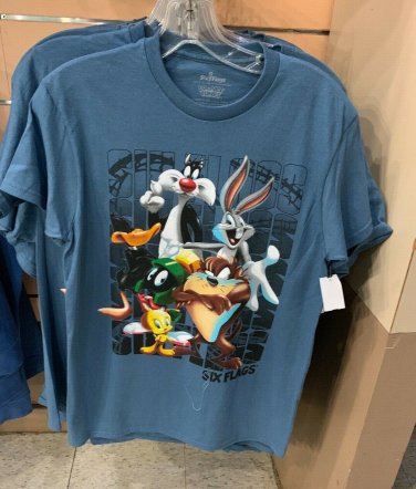 Six Flags Magic Mountain Looney Tunes Bugs and Friends Mens Shirt Size X-Large