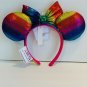 Disney Parks Inside Out Unicorn Rainbow Sequin Headband Minnie Mouse Ears New