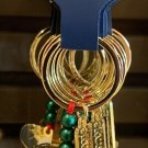 Universal Studios Exclusive Kung Fu Panda Gold Finish Keychain New
