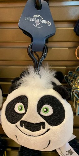 Universal Studios Kung Fu Panda Po Face Plush Keychain New