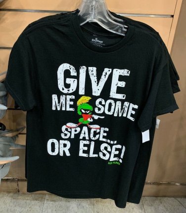 Six Flags Magic Mountain Looney Tunes Marvin Give Me Some Space Mens Shirt XL