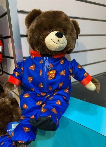 Six Flags Magic Mountain Dc Comics Teddy Bear With Superman Pajamas Plush New