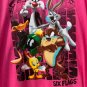 Six Flags Magic Mountain Looney Tunes Bugs & Friends Pink T-Shirt Size X-Large