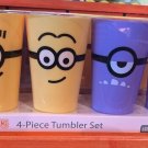 Universal Studios Despicable Me Minion Mayhem 4 Piece Tumbler Set New with Box
