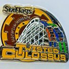 Six Flags Magic Mountain Exclusive Coaster Twisted Colossus Enamel Magnet New
