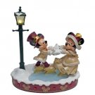 Disney Parks Light Up Victorian Christmas Figure Mickey Minnie Mouse Skating New