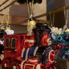 Disney Parks Disney Railroad Train Glass Christmas Ornament New