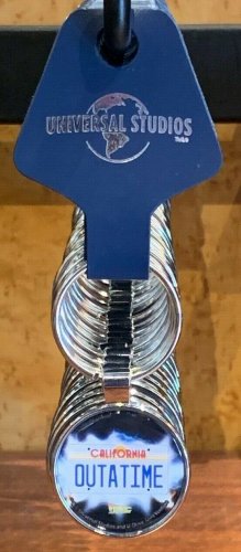 Universal Studios Back To The Future Keychain Out A Time New