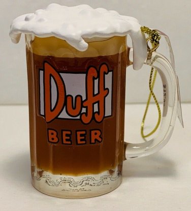 UNIVERSAL STUDIOS THE SIMPSONS BEER MUG CHRISTMAS ORNAMENT NEW
