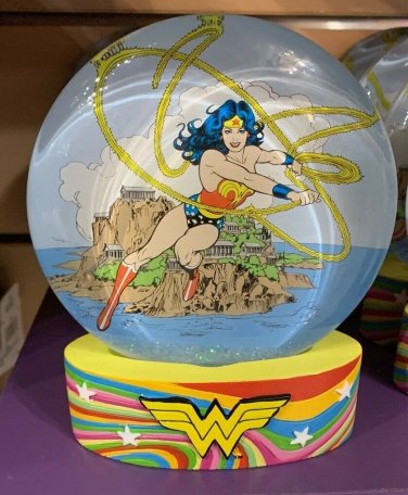 Six Flags Magic Mountain Dc Comics Wonder Woman Snow Globe New
