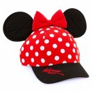 Disneyland Resort Exclusive Minnie Mouse Ear Hat Polka Dots Snapback Cap New