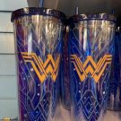 Six Flags Magic Mountain Dc Comics Wonder Woman Blue Tumbler With Straw (single)