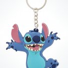 DISNEY PARKS EXCLUSIVE STITCH RUBBER KEYCHAIN KEYRING NEW