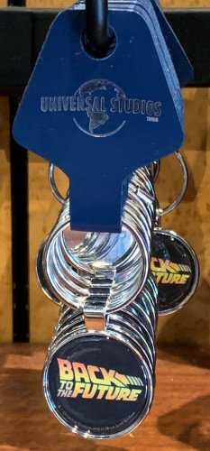 Universal Studios Back To The Future Round Keychain New