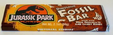 Universal Studios Jurassic Park Milk Chocolate bar & Candy Bones Candy Bar New