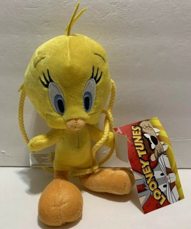 Six Flags Magic Mountain Looney Tunes Tweety Bird 9" Plush Purse New