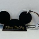 DISNEYLAND RESORT MICKEY MOUSE EAR HAT KEYCHAIN I LOVE MY DOG NEW