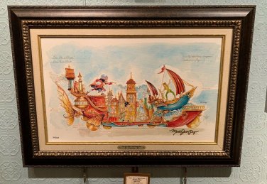 Disney Parks Steampunk Peter Pan's Flight Steam Parade Float LE Giclee Mark Page
