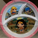 Six Flags Magic Mountain Batgirl Supergirl Wonder Woman Kid Plate New Set Of 2