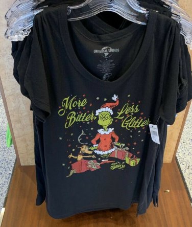 Universal Studios The Grinch More Bitter Less Glitter Women&acirc;��s Top Size Small New