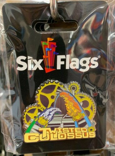 Six Flags Magic Mountain Exclusive Coaster Twisted Colossus Pin New