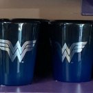 Six Flags Magic Mountain Wonder Woman Navy Blue Shot Glass New