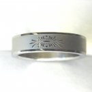 Free shipping--Stainless Steel Flower- Design Wedding Ring