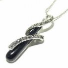 Free shipping---Handmade Silver, Marcasite, Agate Pendant