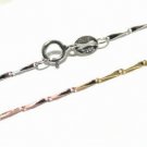 Free shipping--18K Tricolor Gold-Plated Sterling Silver Chain 18"