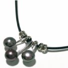 Free shipping--Black Natural Pearl Pendant