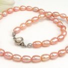 Free shipping---Golden Natural Pearl Necklace