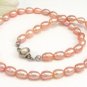 Free shipping---Golden Natural Pearl Necklace