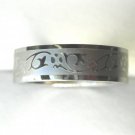 Free shipping--Stainless Steel Flower-Design Wedding Ring