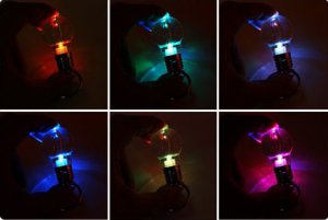 Free shipping---10 pcs/lot flashing  multi-color rotating LED bulb Christmas tree ornaments