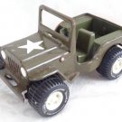 VINTAGE TONKA TRUCK'S US ARMY SOLDIER'S METAL TOY JEEP 6" LONG NEAT OLIDE