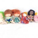 VINTAGE MINI DOLL LOT AGC 1979 HALLMARK PUPPET DOLLS-4 ADORABLE 7pc DOLL LOT