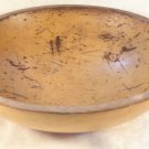 VINTAGE HAND MADE HK SIGNED WOODEN DOUGH BOWL MIXING BOWL 11" WIDE 3" DEEP