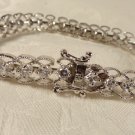 VINTAGE DESIGNED SGD FAS STERLING SILVER RHINESTONE TENNIS BRACELET STUNNING PC