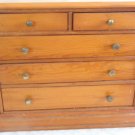 VINTAGE 5 DRAWER JEWELERS TOOL BOX CHEST JEWELRY BOX SOLID OAK DOLL'S BUREAU